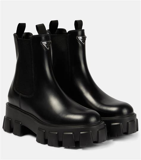 prada chelsea boots neoprene|chunky Prada monolith boots.